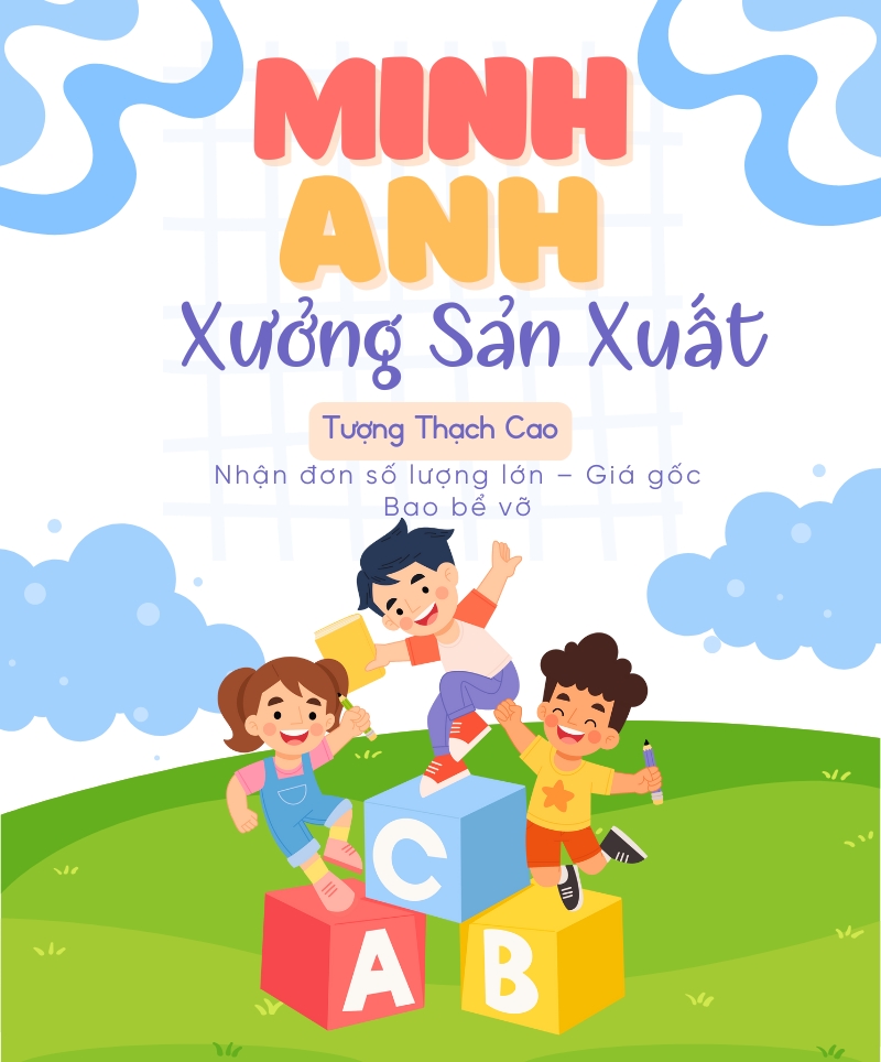 xưởng sản xuất tượng thạch cao, cơ sở sản xuất tượng thạch cao Minh Anh