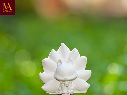 Tượng Thạch Cao Hồ Ly 9 Đuôi Cổ Đại