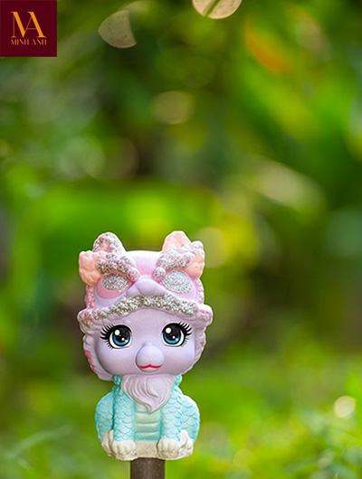 Tượng Thạch Cao Bé Lân Thổi Bóng